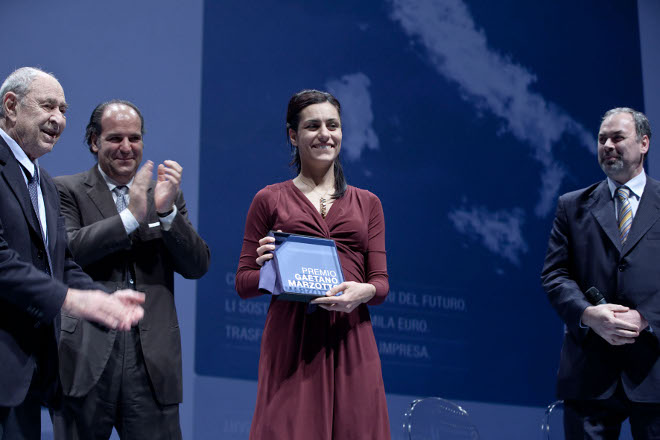 Giannino Marzotto e Annalisa Balloi, Vincitrice Premio Gaetano Marzotto 2011