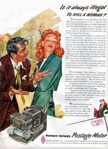 Annuncio pubbliciatrio americano degli anni '50 " E' sempre illegale uccidere una donna ? " 